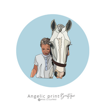 Load image into Gallery viewer, Pony Portrait Hand Illustrated Digital Sketch