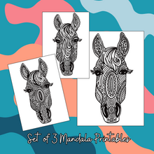 Load image into Gallery viewer, Pony Creative Mandala Printables