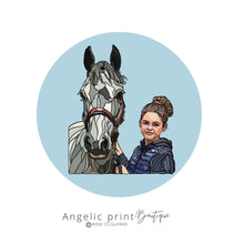 Load image into Gallery viewer, Pony Portrait Hand Illustrated Digital Sketch