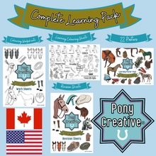 Load image into Gallery viewer, Pony Creative - COMPLETE PACK OF LEARNING PRINTABLES (North American Edition)