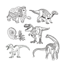 Load image into Gallery viewer, Creative Colouring: Dinosaurs - printable