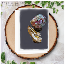 Load image into Gallery viewer, Bridal Gown, Bouquet & Accessories Hand illustrated Digital Sketch