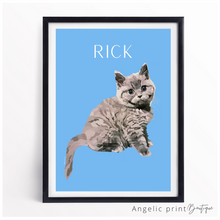 Load image into Gallery viewer, Pet Portrait Hand illustrated Digital Sketch