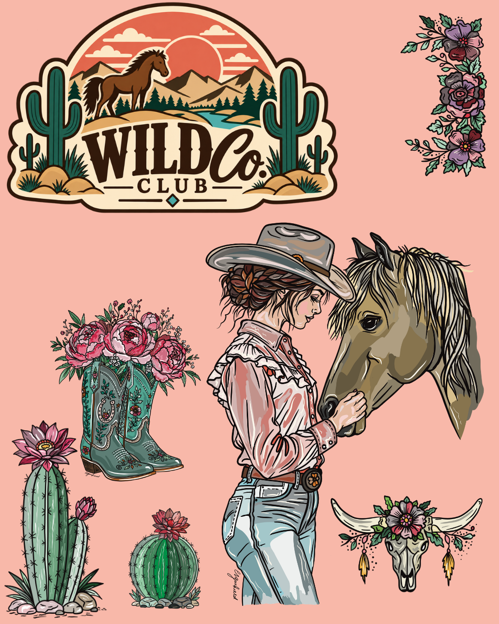 Cowgirl Colouring Adventures: Pony Creative Wild Co. Club