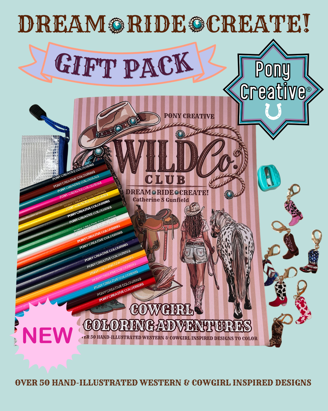 Wild Co. Club Colouring Book & Pencils