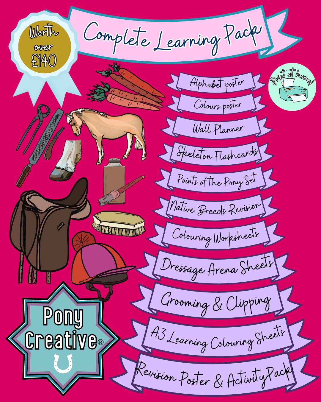 Pony Creative - Complete Pack of Learning Printables