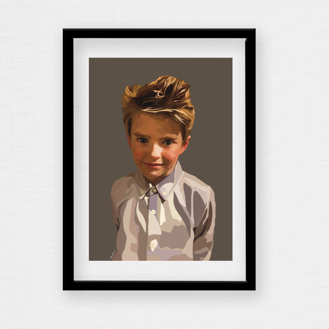 Portrait Hand illustrated Digital Sketch