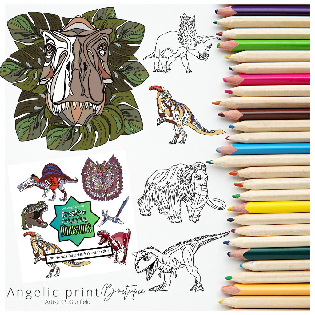 Creative Colouring: Dinosaurs - printable