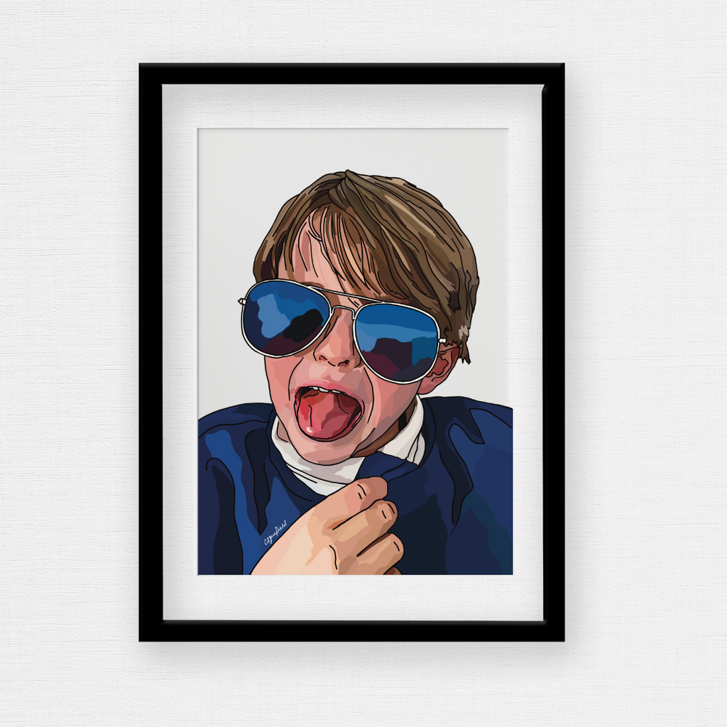 Portrait Hand illustrated Digital Sketch
