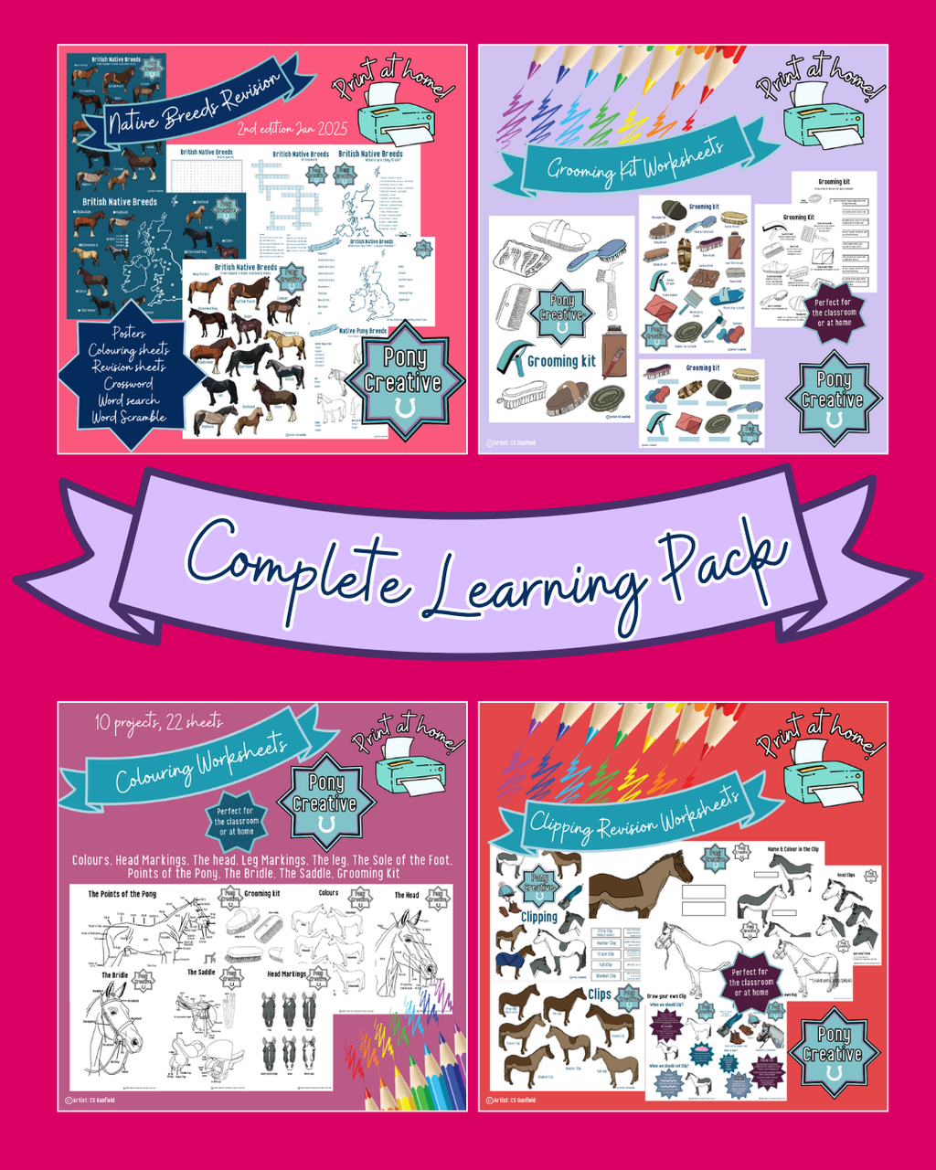 Pony Creative - Complete Pack of Learning Printables
