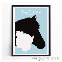 Load image into Gallery viewer, Pony Portrait  -  Bespoke Silhouette Digital Drawing
