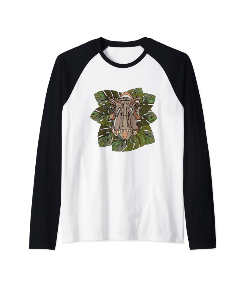 Tyrannosaurus Raglan Baseball Tee