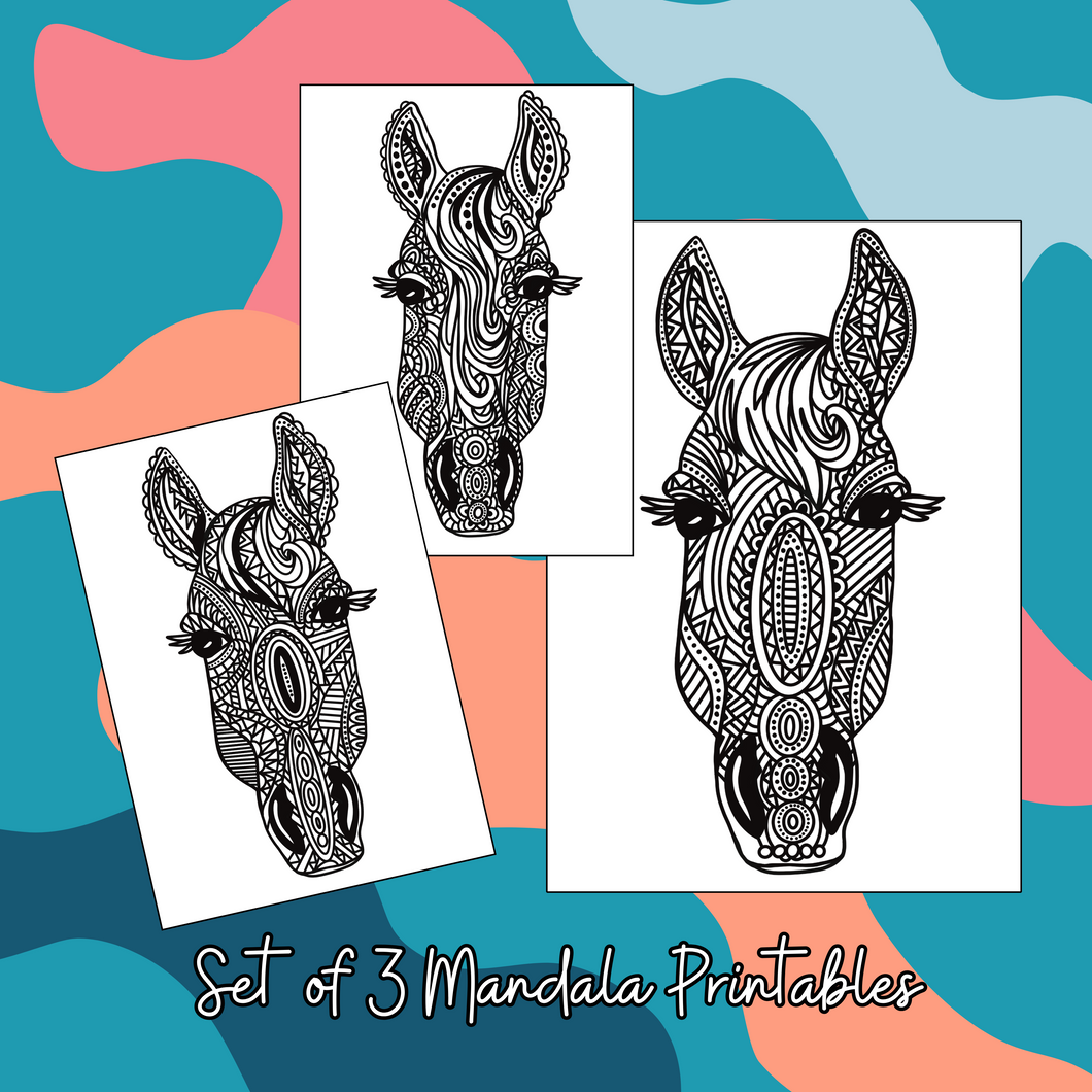 Pony Creative Mandala Printables