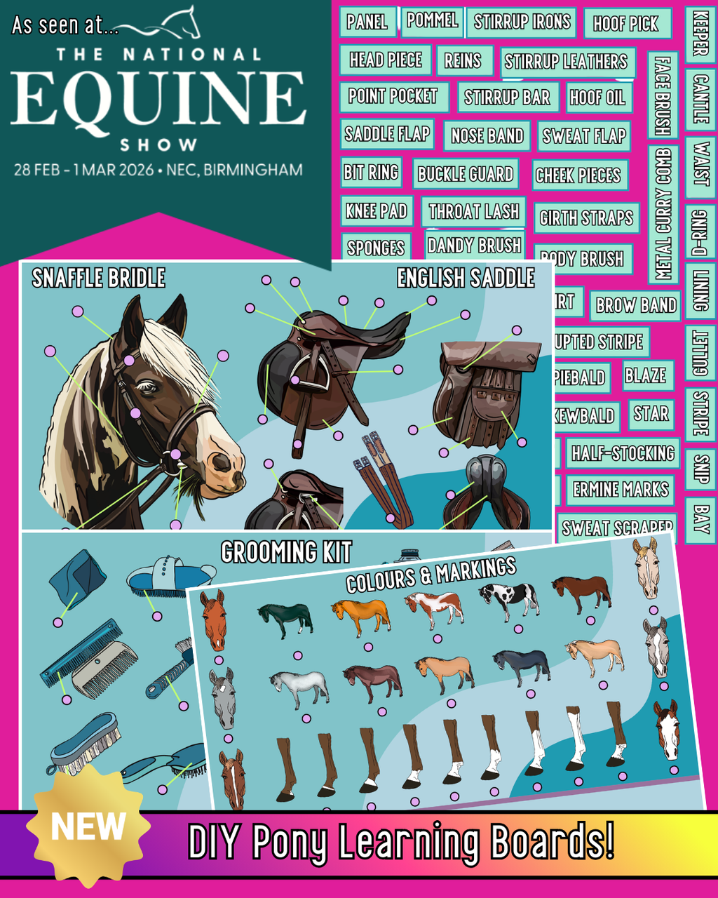 Pony Creative  DIY Pony Learning Boards