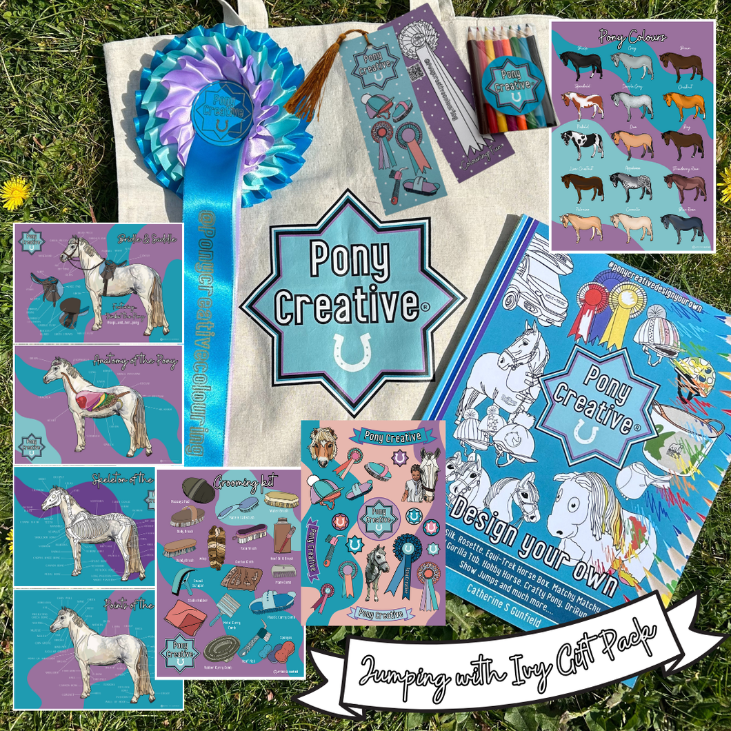 The 'Jumping with Ivy' gift pack (Design Your Own Colouring Book) LIMITED EDITION