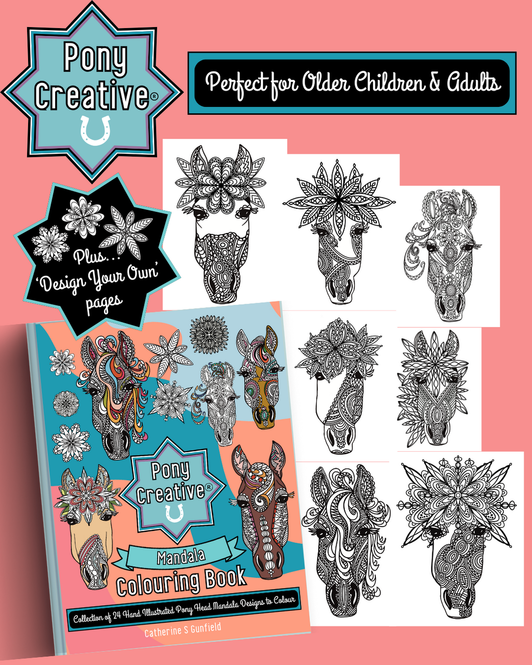 Pony Creative - Mandala Colouring Book