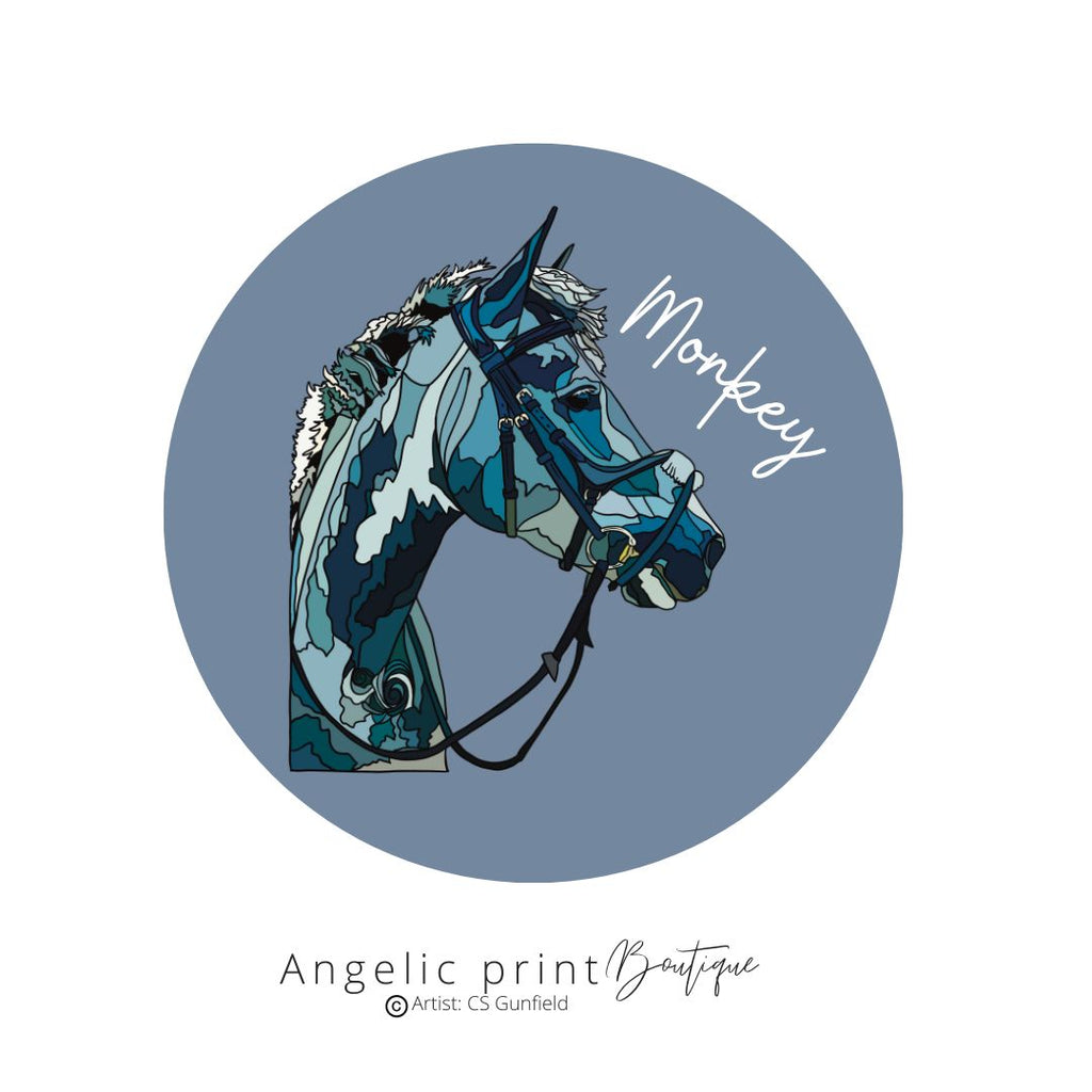 Pony Portrait Hand Illustrated Digital Sketch