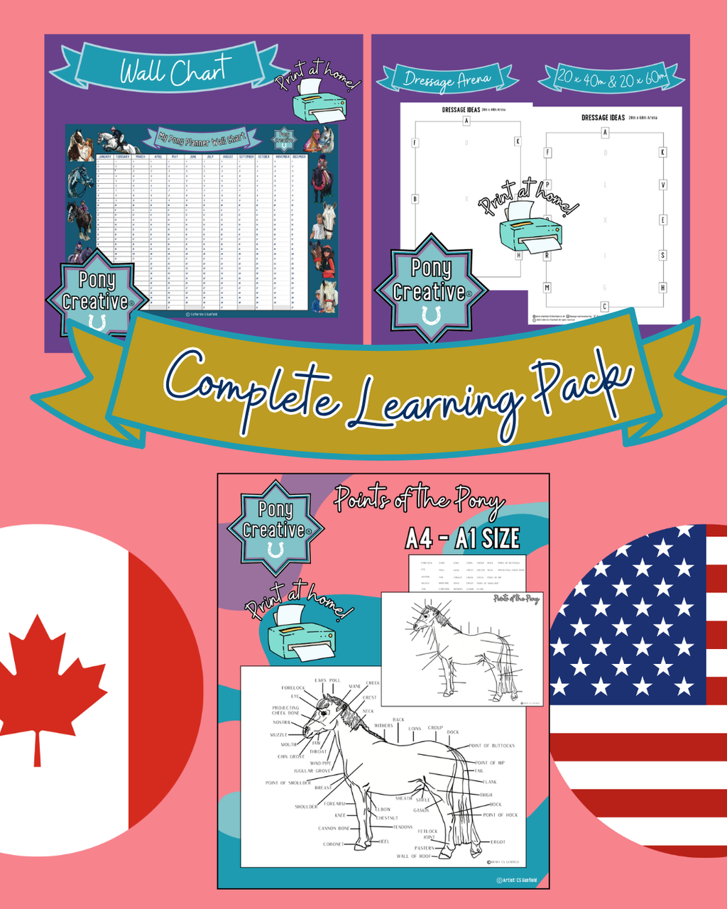 Pony Creative - Complete Pack of Printables (North American Edition)