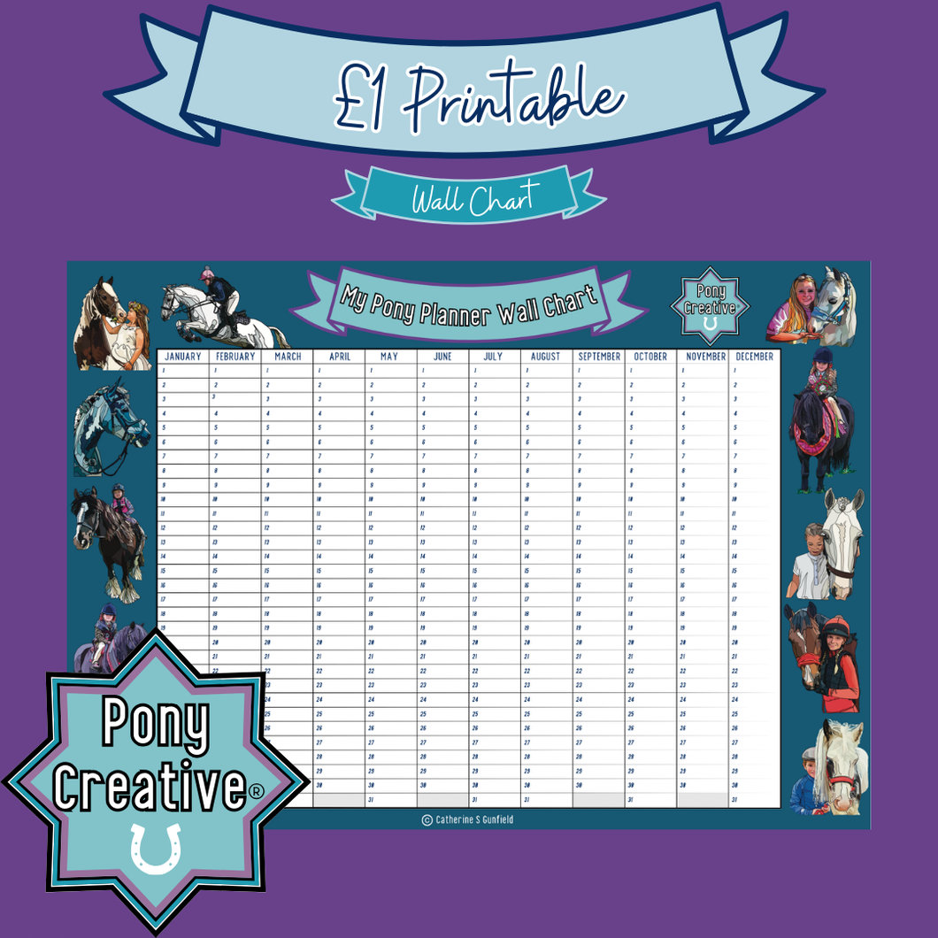 Pony Creative My Pony Planner Wall Chart £1 Printable