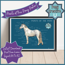 Load image into Gallery viewer, Pony Creative - Points of the Pony Poster
