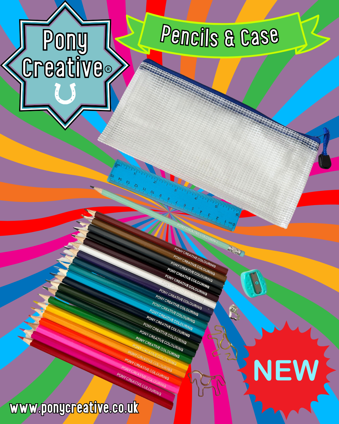 Colouring Pencils & Stationery Case
