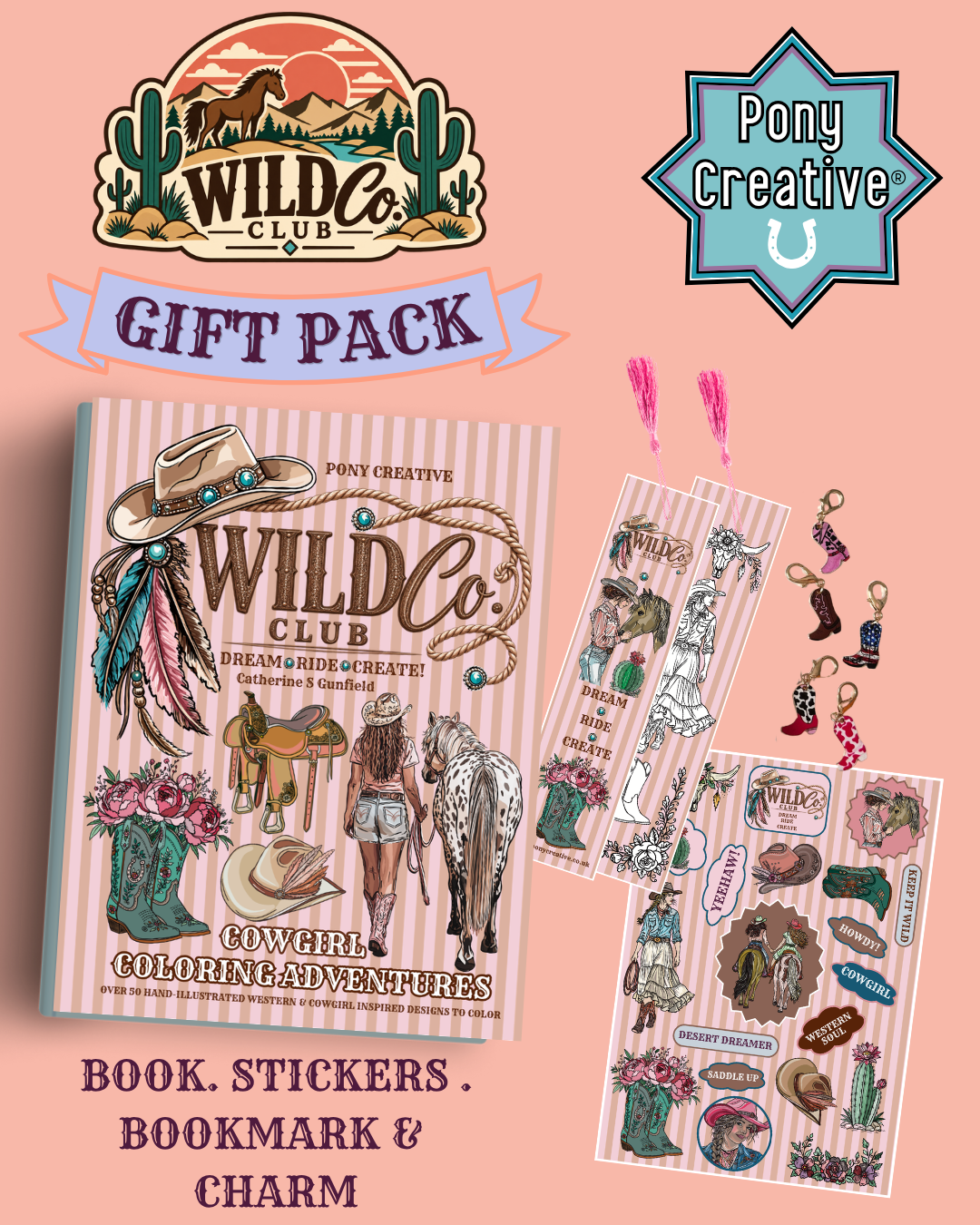 Wild Co. Club Colouring Book, stickers & Bookmark set