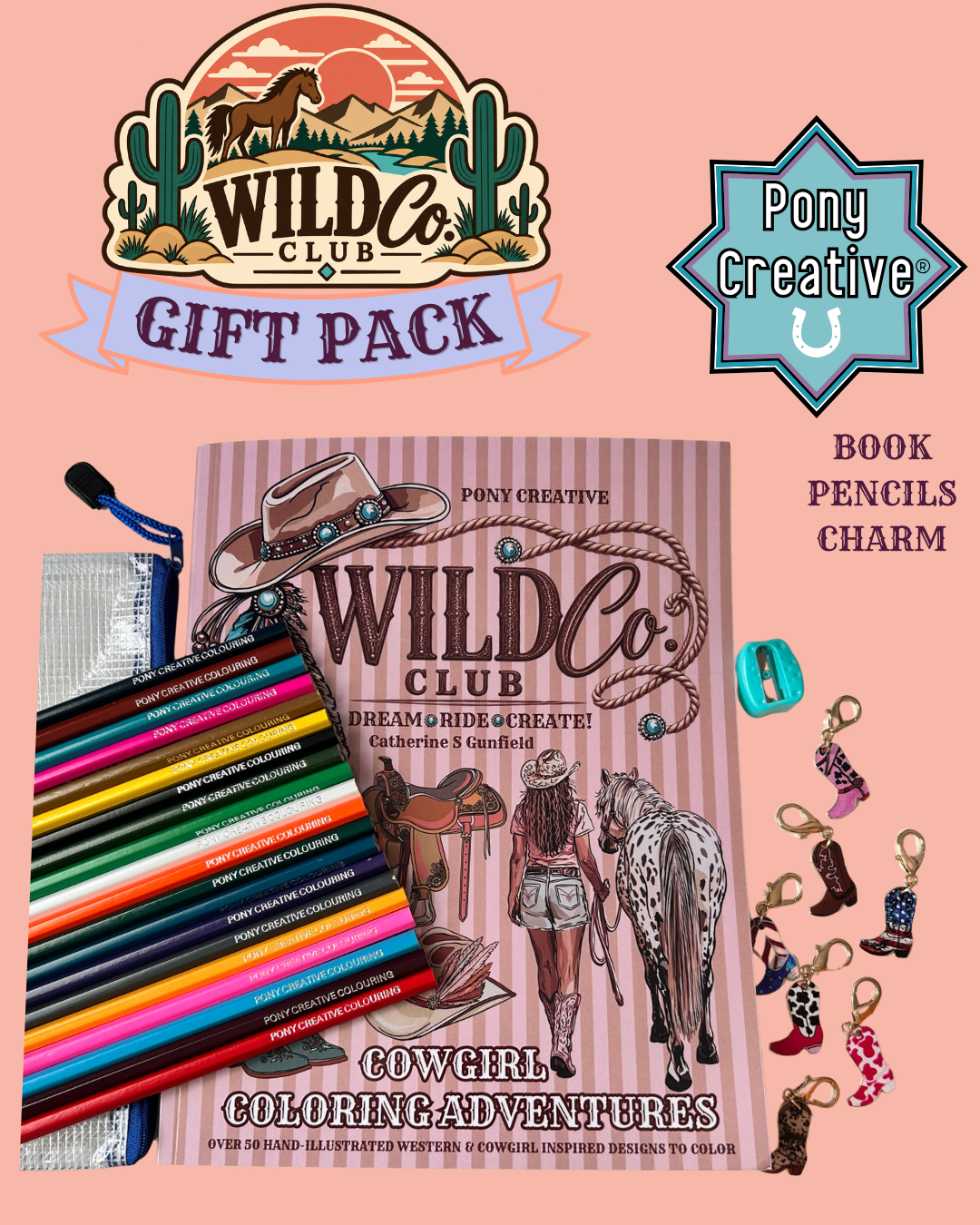 Wild Co. Club Colouring Book & Pencils