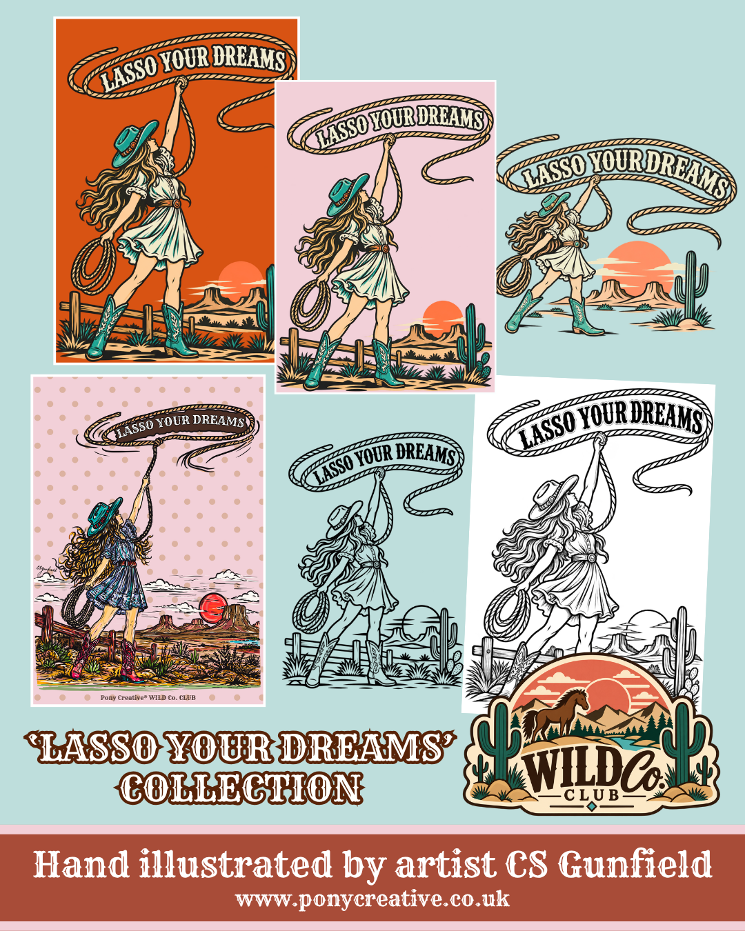 Wild Co. Club printable artwork Lasso your dreams