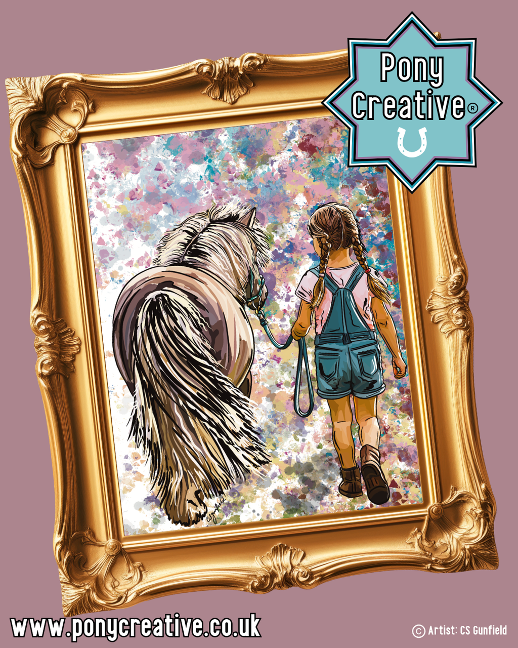 Pony & Child Illustration