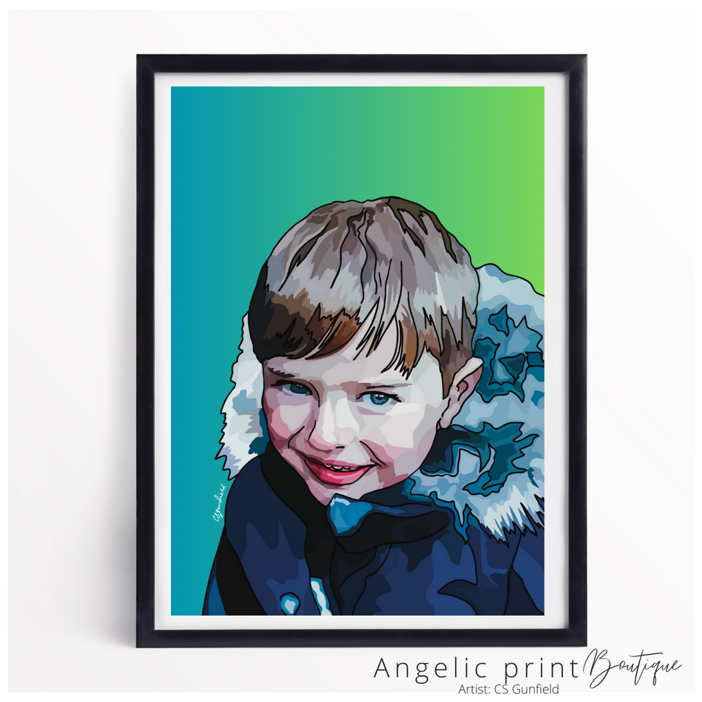 Portrait Hand illustrated Digital Sketch