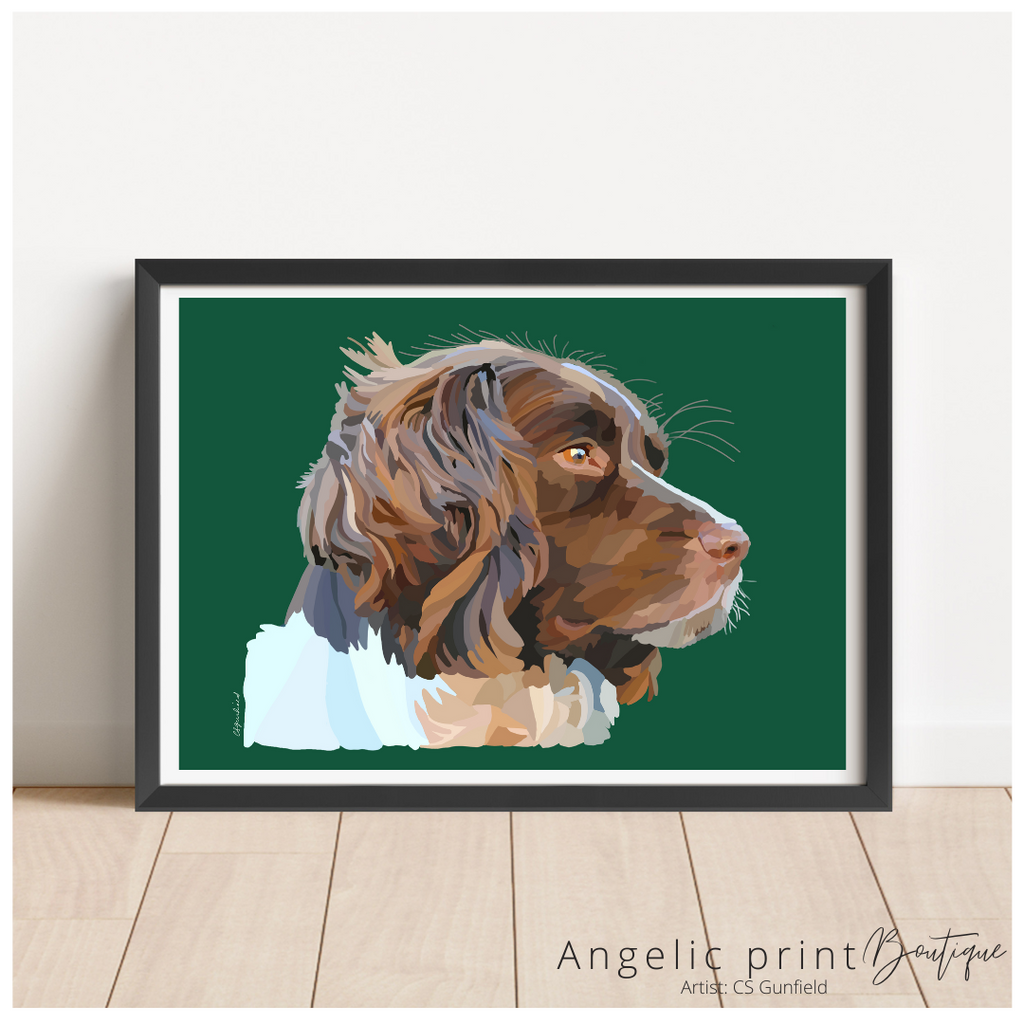 Pet Portrait Hand illustrated Digital Sketch (Professionally Printed)