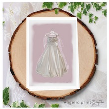Load image into Gallery viewer, Bridal Gown Hand illustrated Digital Sketch
