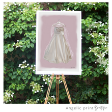 Load image into Gallery viewer, Bridal Gown Hand illustrated Digital Sketch
