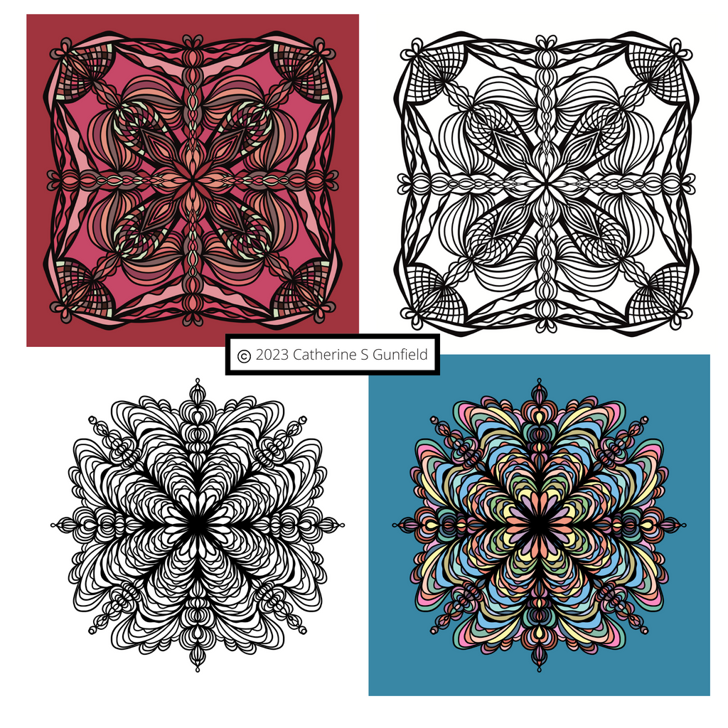 Creative Patterns: Mandala Style Adult Colouring Book - printable