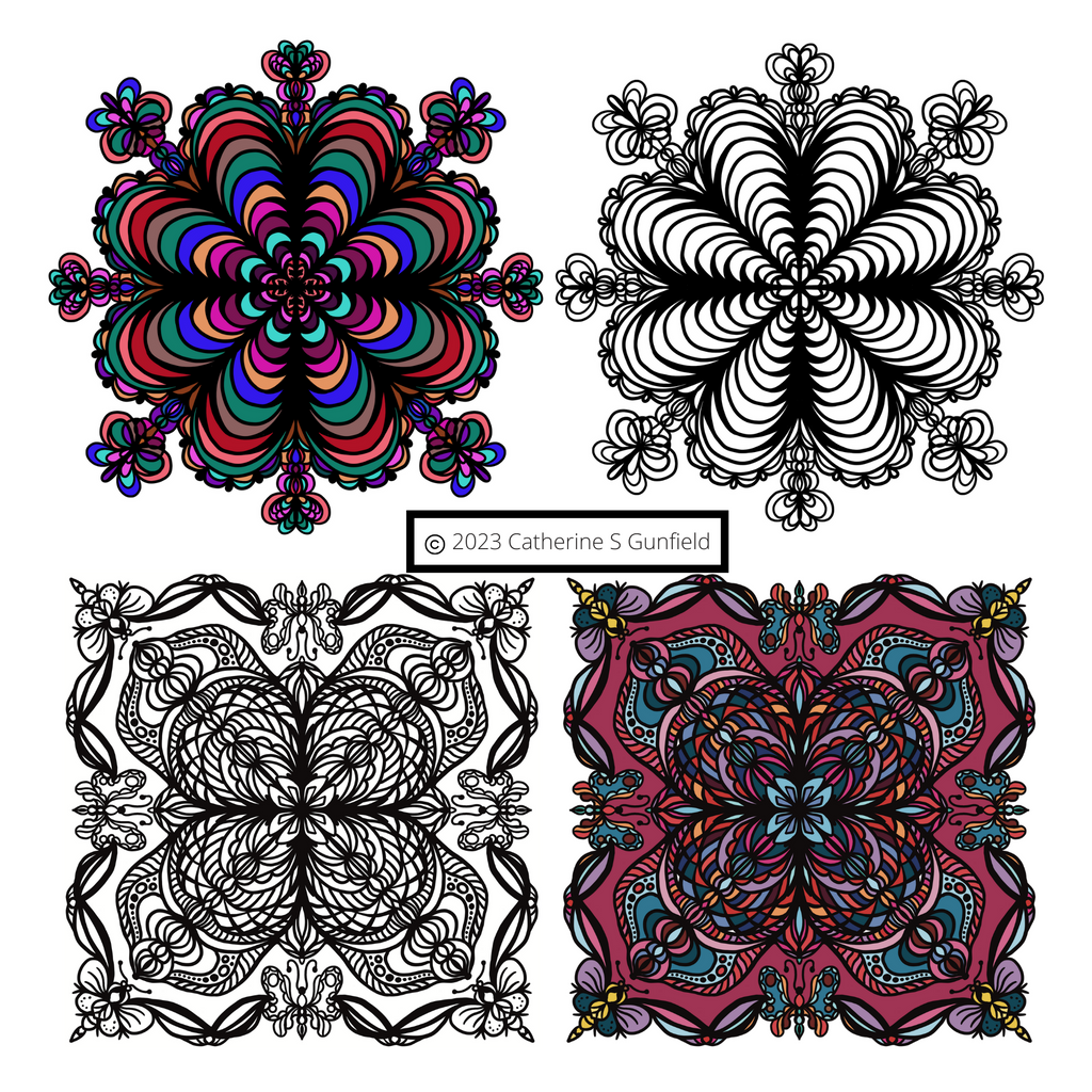 Creative Patterns: Mandala Style Adult Colouring Book - printable