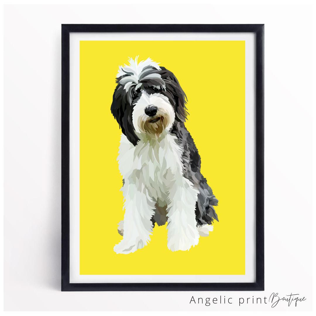 Pet Portrait Hand illustrated Digital Sketch